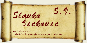 Slavko Vicković vizit kartica